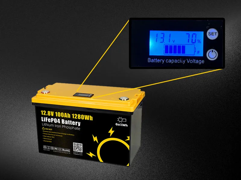 GoKWh 12V&24V Series LiFePO4 Battery LCD Display