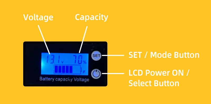 GoKWh 12V&24V Series LiFePO4 Battery LCD Screen Overview